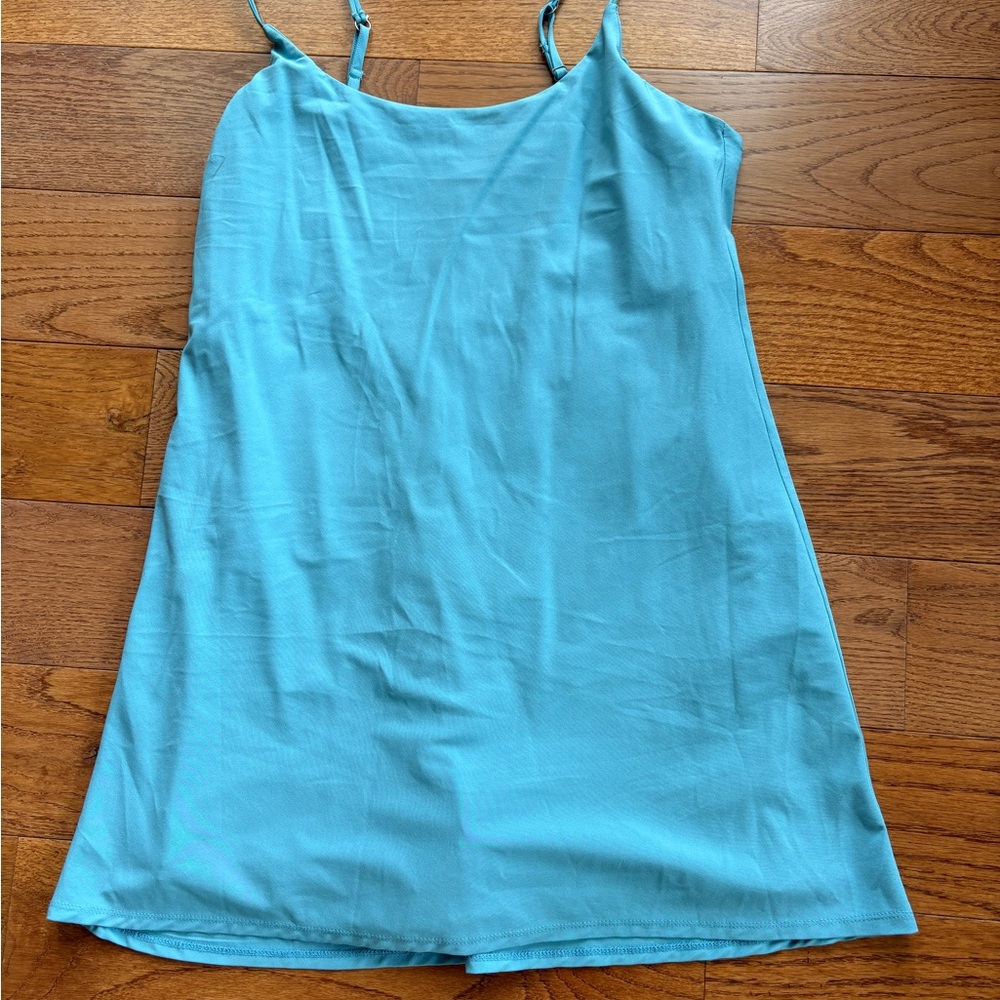 Abercrombie & Fitch Blue Sleeveless Athletic Dress, with shorts, L